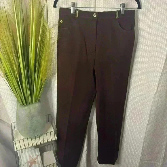 St John Sport Essentials Women’s Size 8 Marie Gray Brown Dress Workwear Pants - Picture 1 of 13